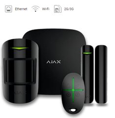 Комплект безпровідної охоронної сигналізації Ajax StarterKit Plus Black