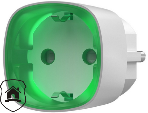 Радіокерована розумна розетка з лічильником енергоспоживання AJAX SOCKET white