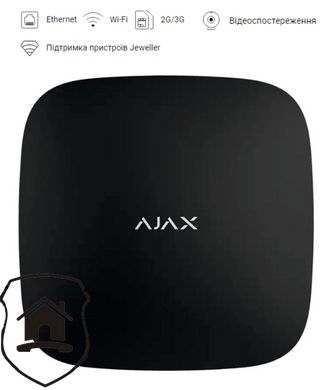 Безконтактна інтелектуальна централь Ajax Hub Plus Black